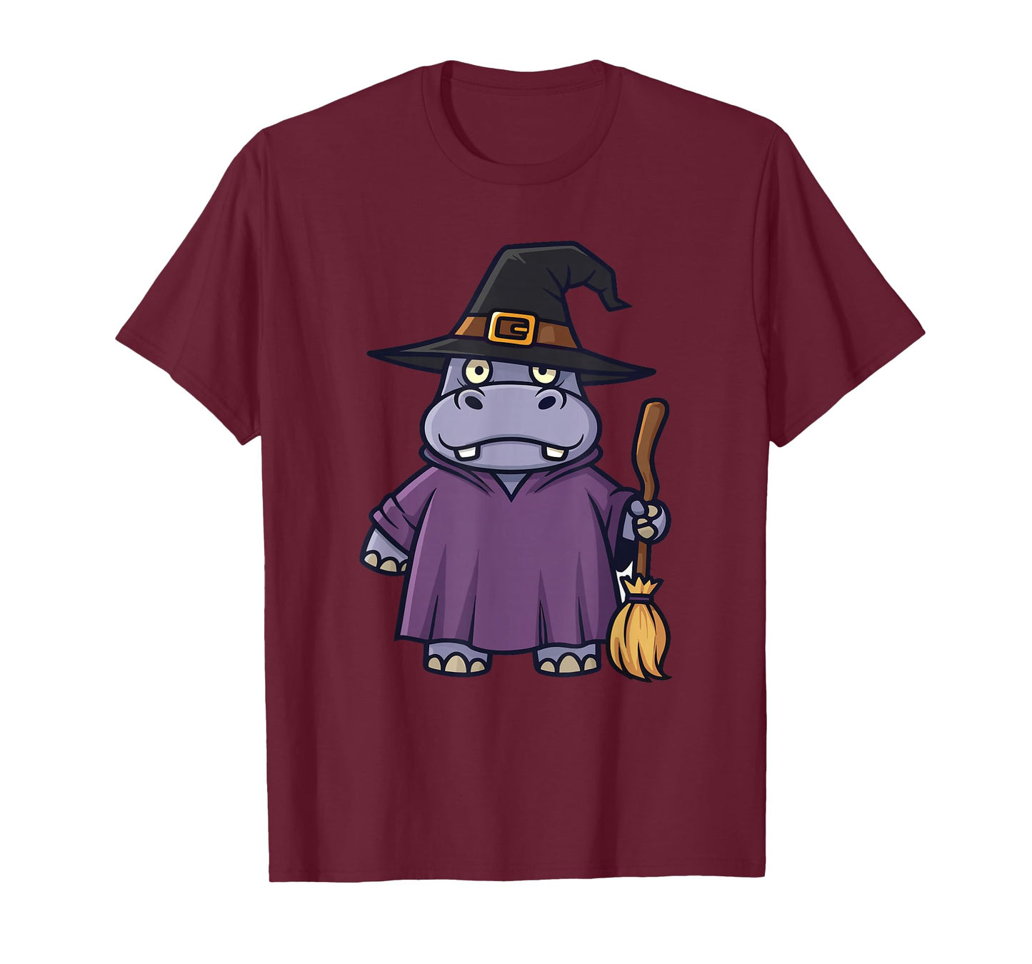 Funny Hippo Witch Halloween Costume Kids Boys Girls T-Shirt