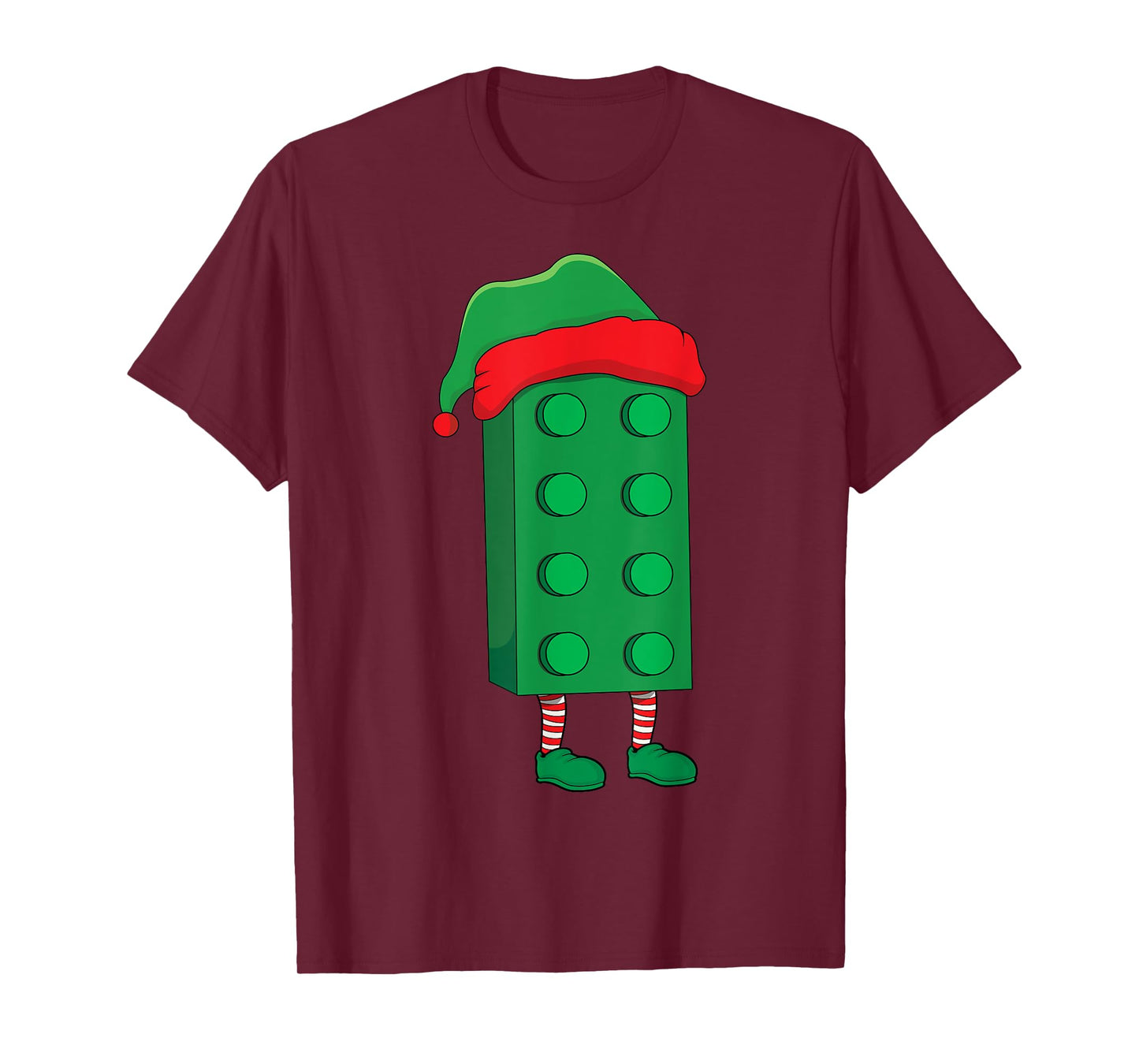 Elf Block Building Builder Brick Master Builder Christmas T-Shirt