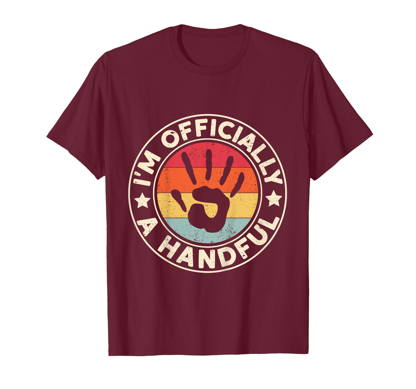 Kids I'm Officially A Handful Five Cute 5th Birthday Turning 5 T-Shirt