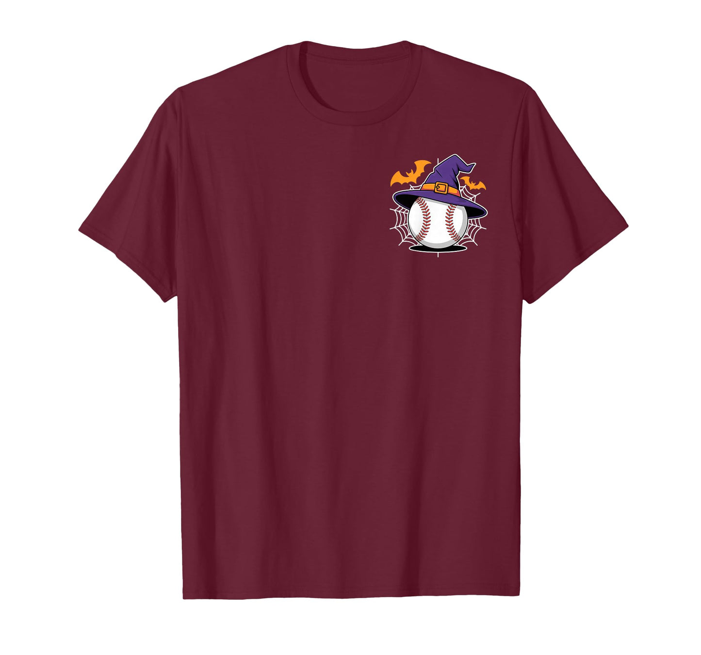Halloween Baseball Witch Hat for Sports Lovers Spooky Fun T-Shirt