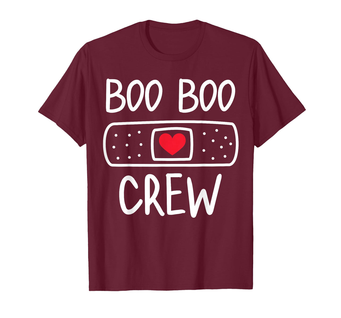 Funny Nurse Ghost Boo Crew Halloween 2025 Costume Women Girl T-Shirt