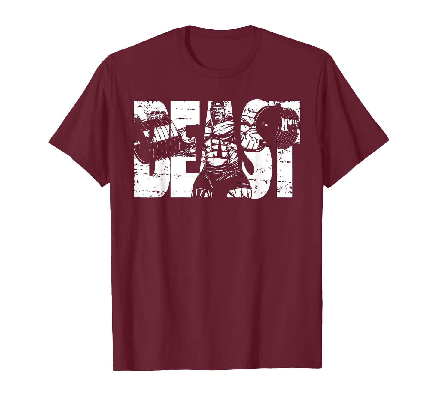 Gym Beast Bodybuilding Workout Motivation Tee Weightlifting T-Shirt