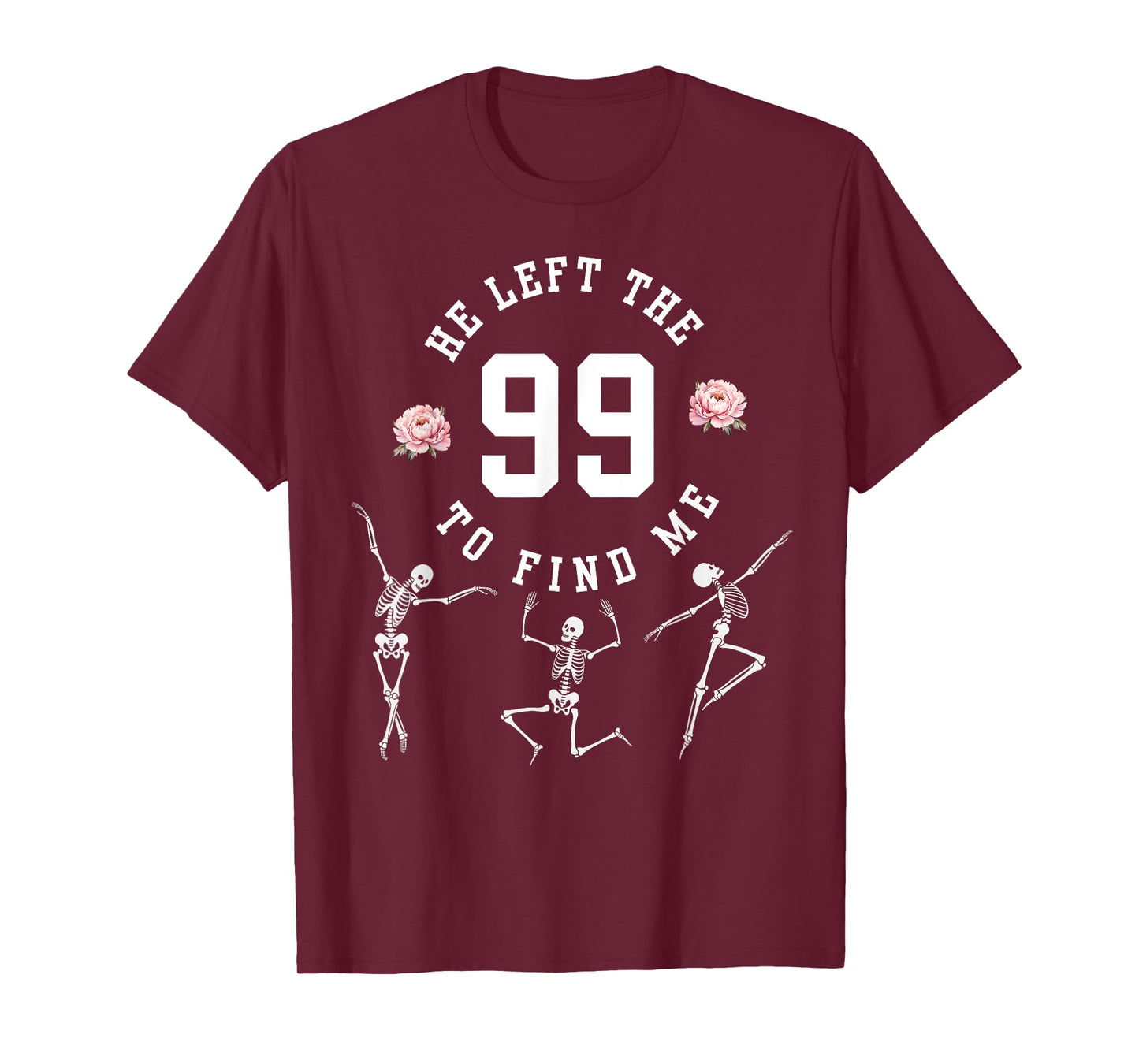 He Left The 99 To Find Me Gifts Sheep Skeleton Halloween T-Shirt