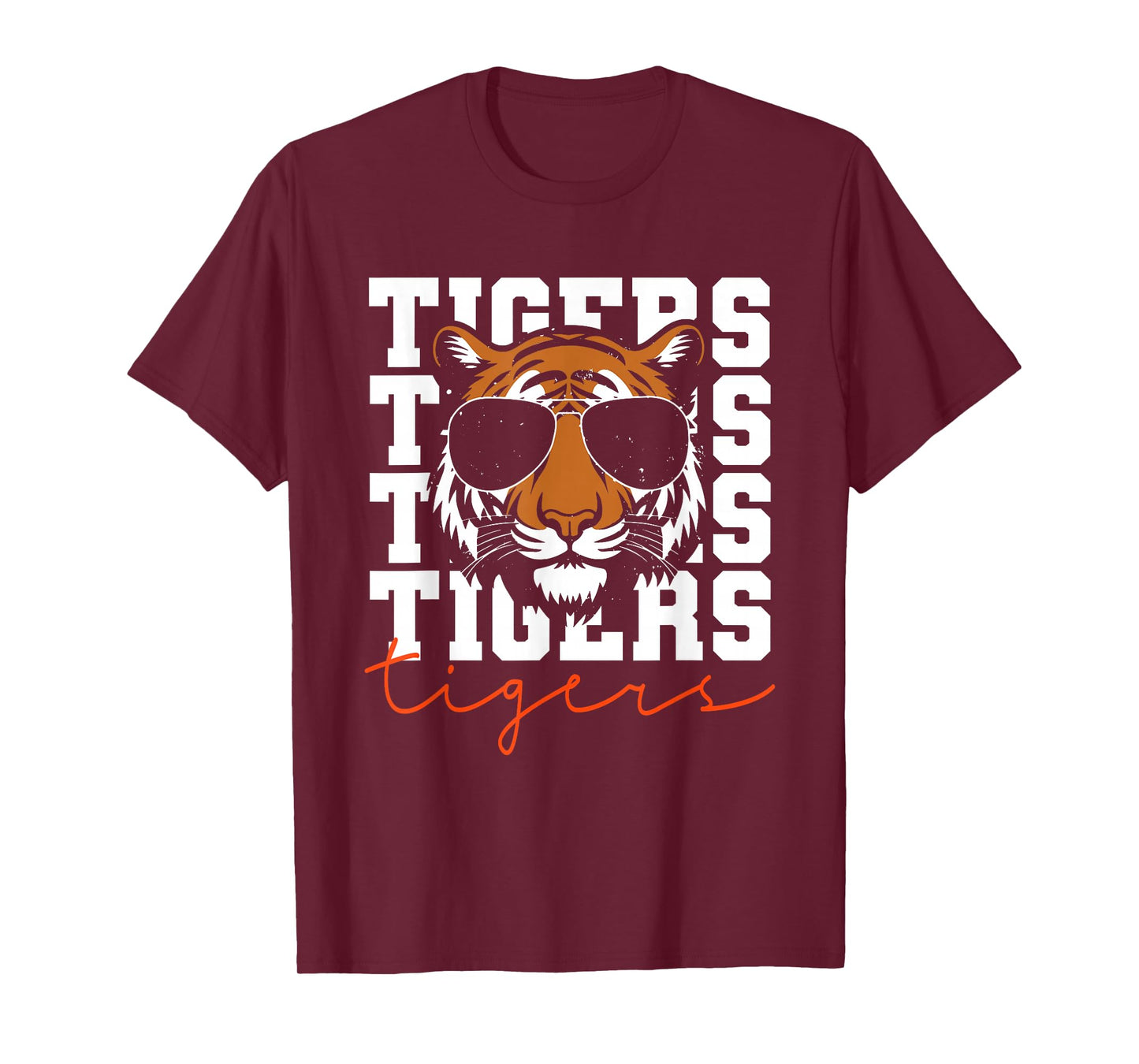 Vintage Tigers Inspirational Athletic Name Design Gift T-Shirt