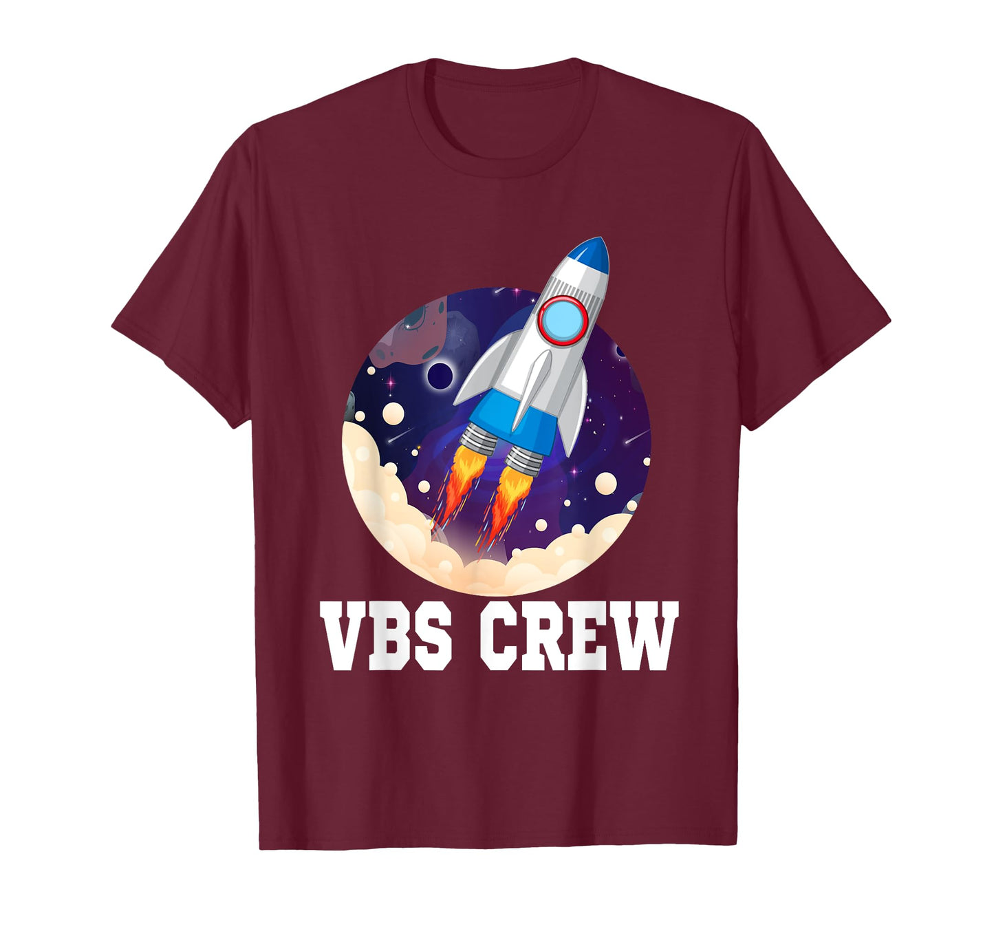 I Love VBS 2025 Space Crew Vacation Bible School Rocket T-Shirt