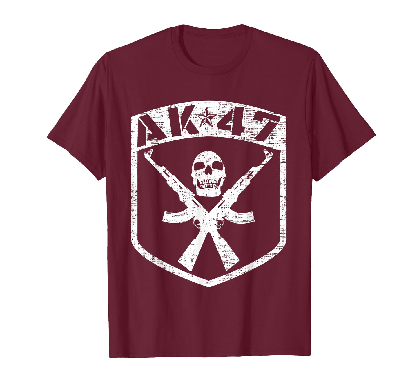 Kalashnikov Skull AK-47 Assualt Rifle Gun T-Shirt