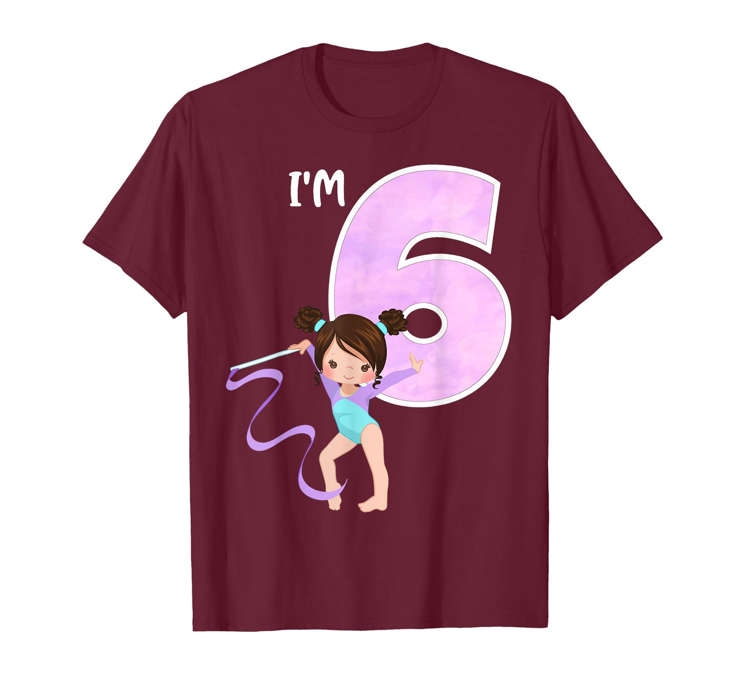 Girl's 6 Year Old Gymnast 6th Birthday Party Gymnastics T-Shirt