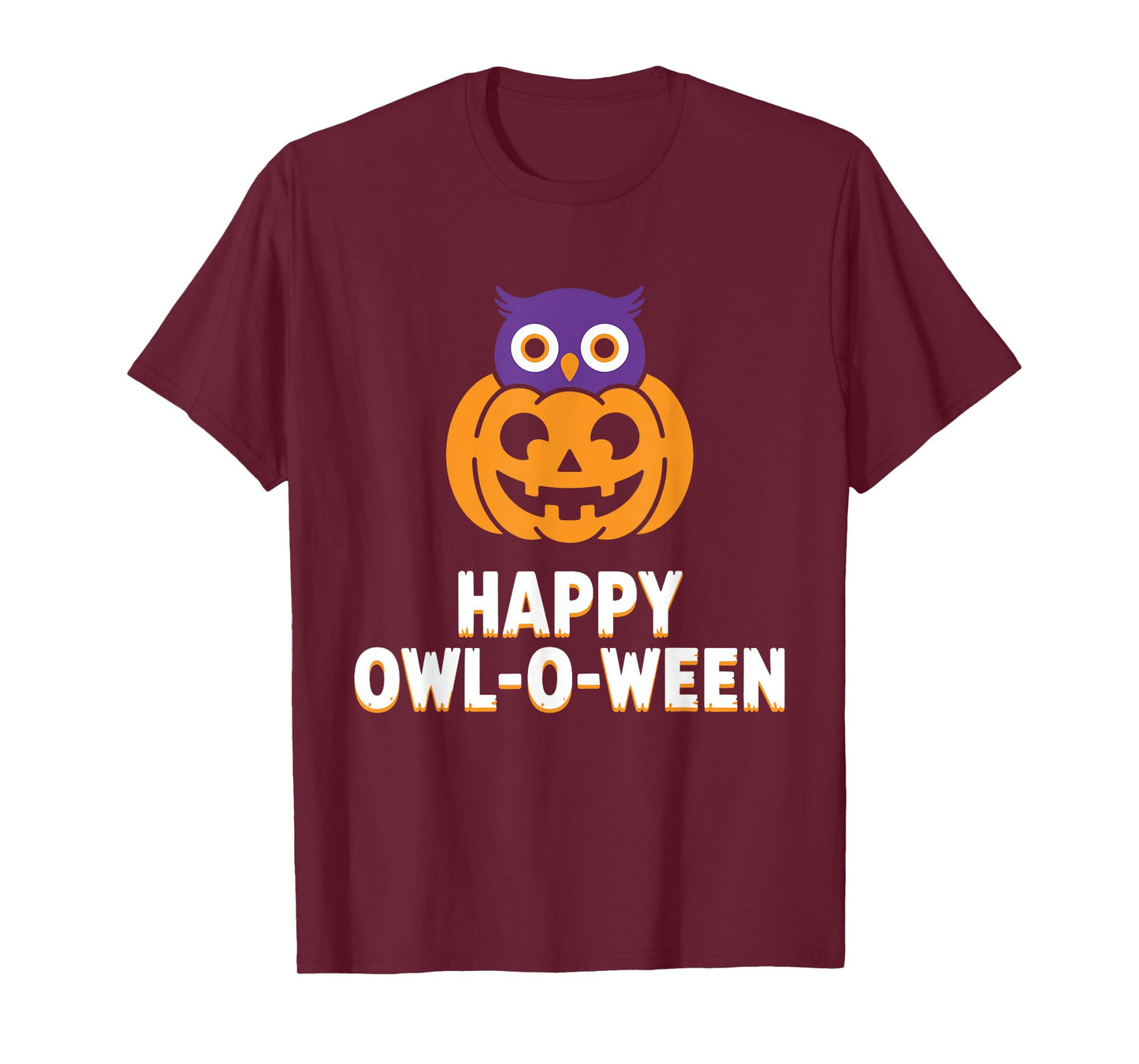 Happy Owl-O-Ween Cute Funny Owl Witch Hat Halloween T-Shirt