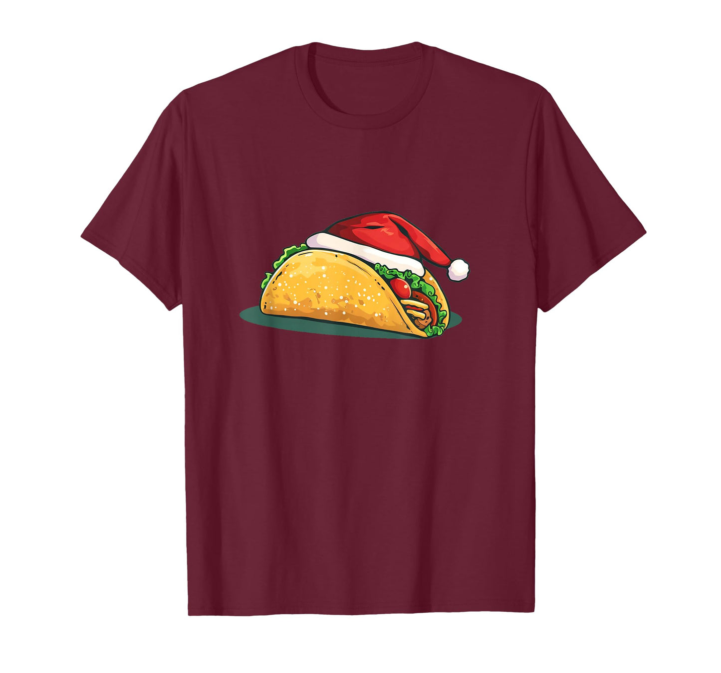 Festive Taco Food Costume for Santa Claus Hat Lovers T-Shirt