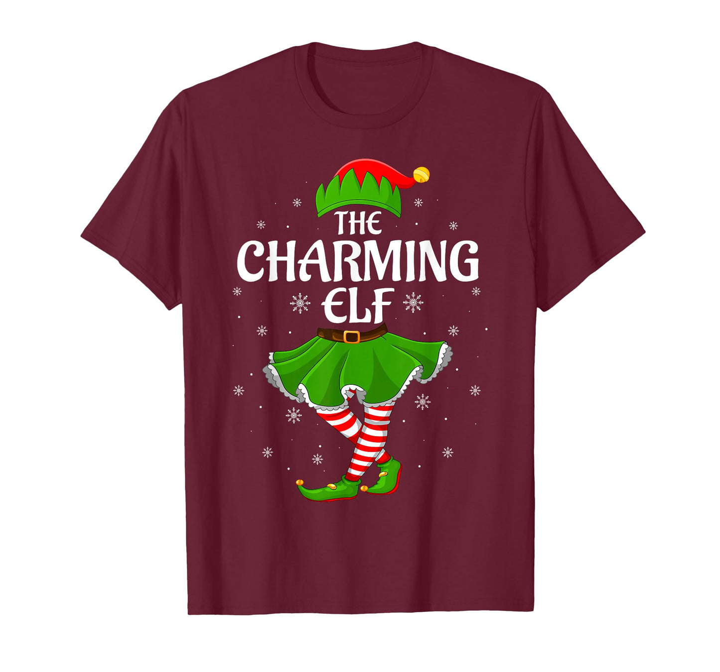 Charming Elf Christmas Family Girls Women Elf Squad Xmas T-Shirt