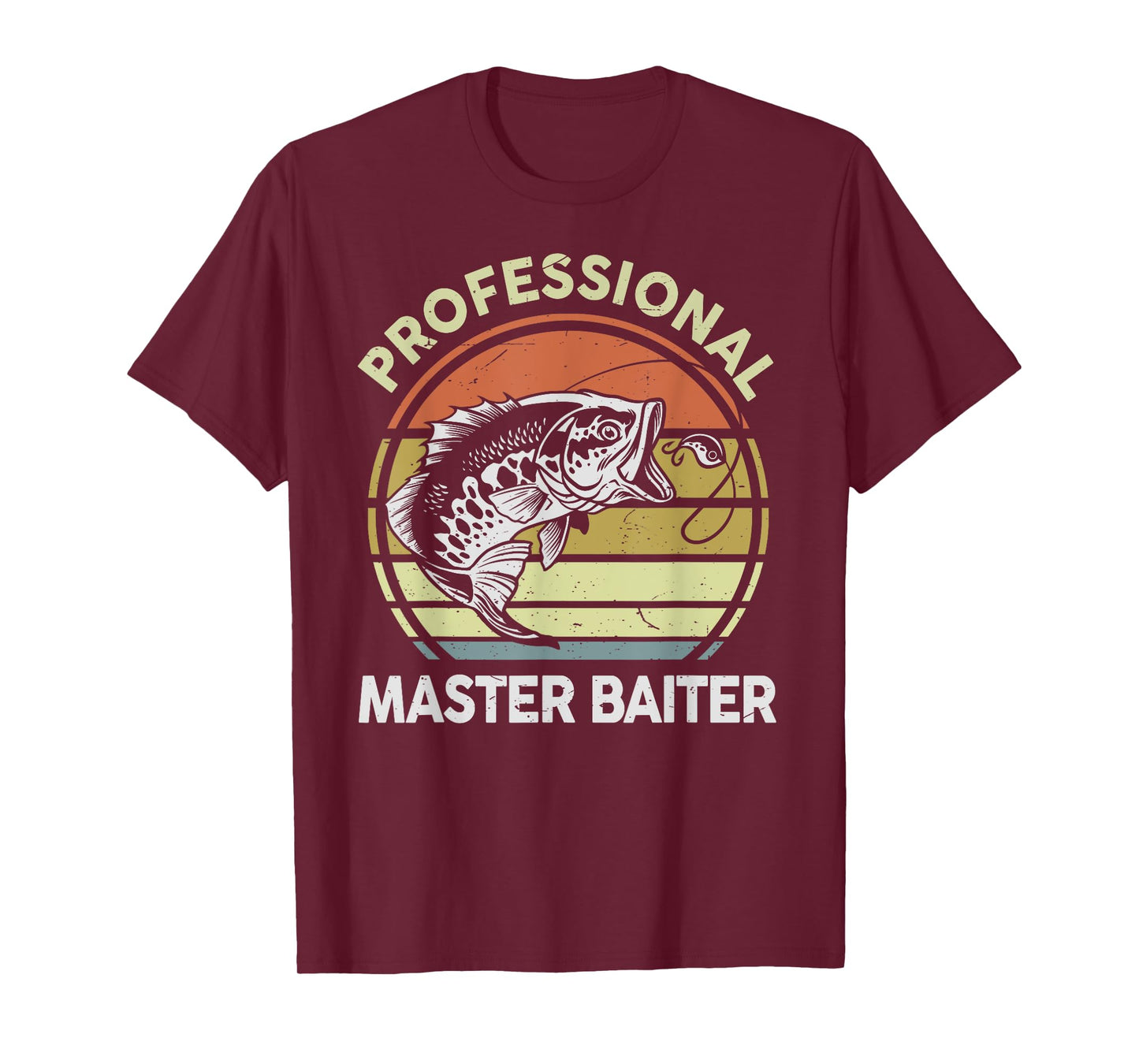 Fishing-Shirt Professional Master-Baiter Funny Dad Vintage T-Shirt