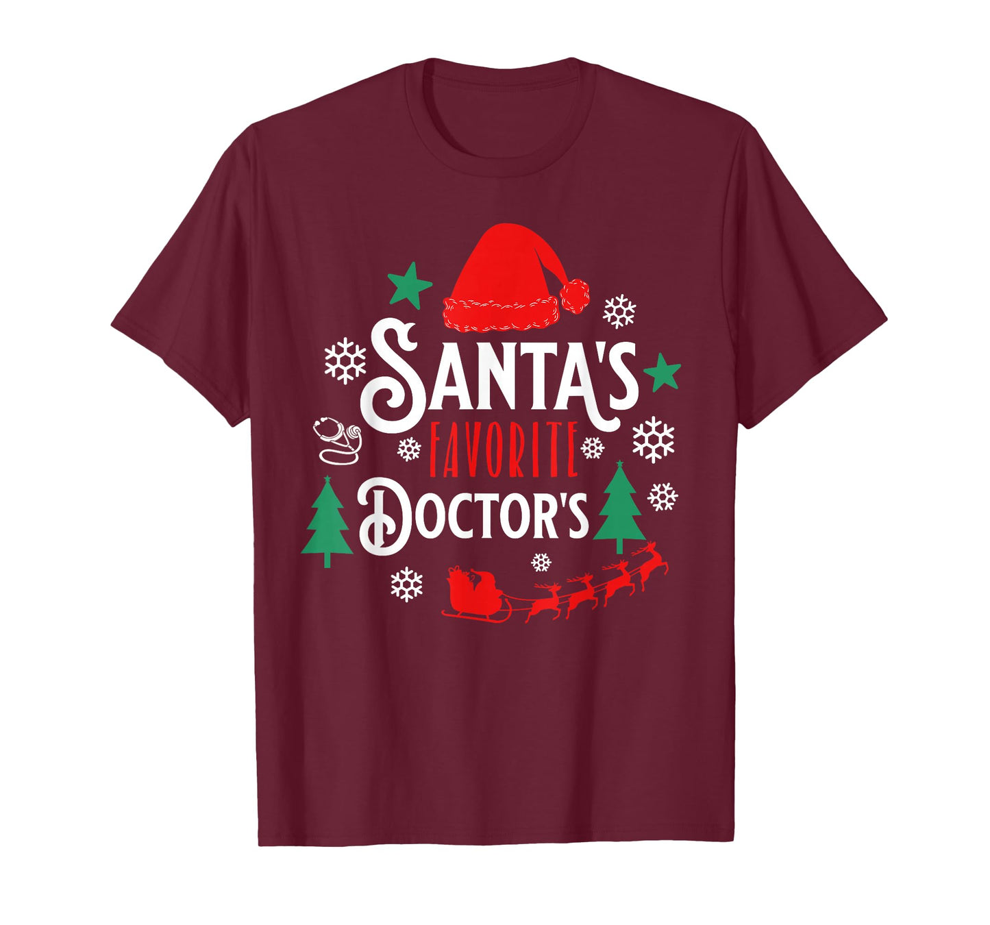 Santa Loves Doctor's Funny Christmas Doctor Holiday T-Shirt