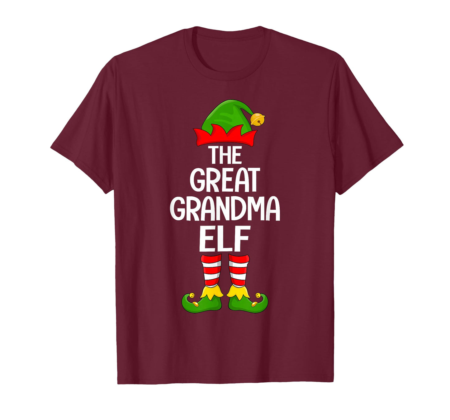 Great Grandma Elf Xmas Matching Family Elf Squad Christmas T-Shirt
