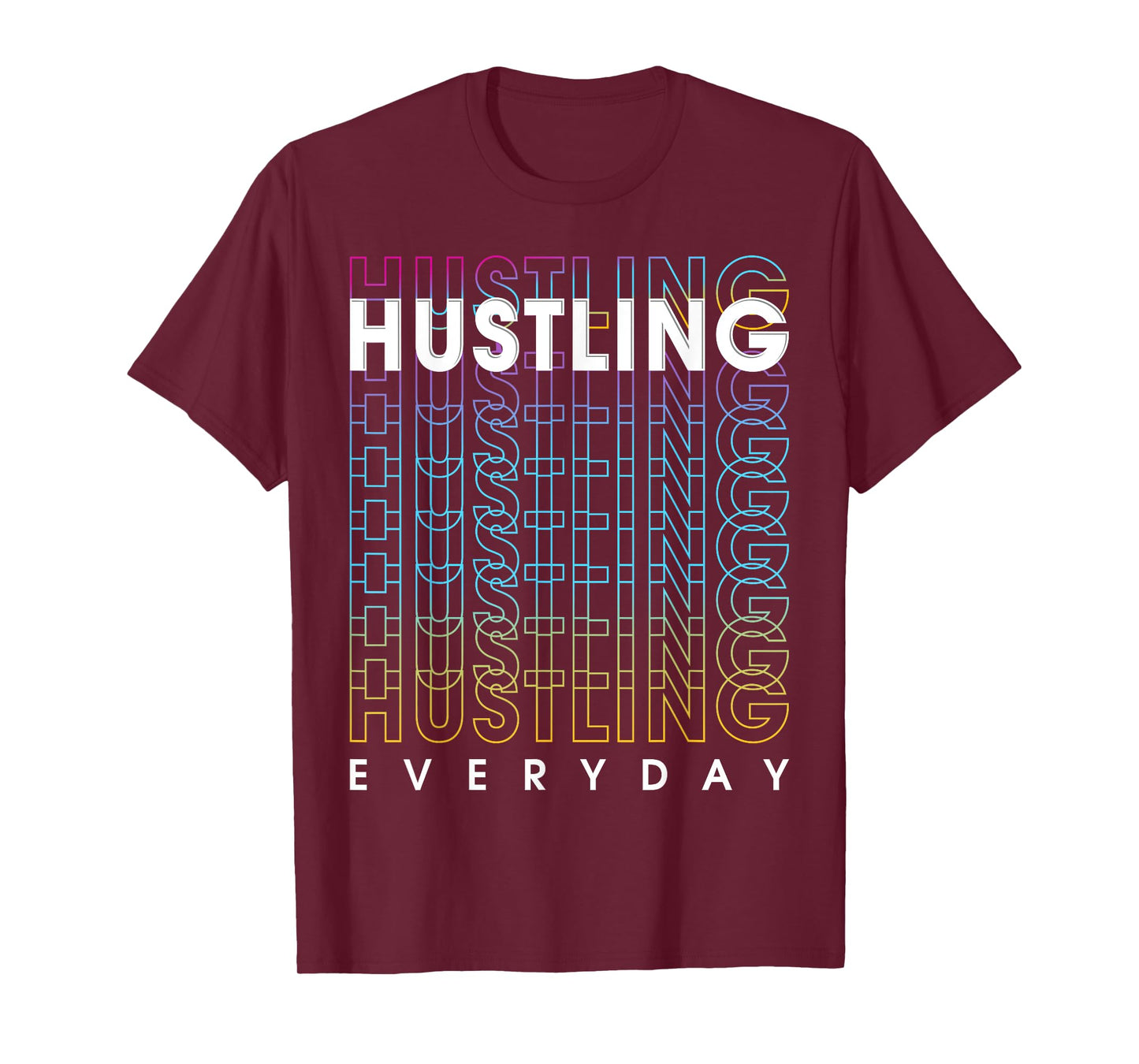 Motivational Quote CEO Entrepreneur Gifts by DMTRY Unisex-Adults Black Modern Letter Print Crew Neck T-Shirt Small