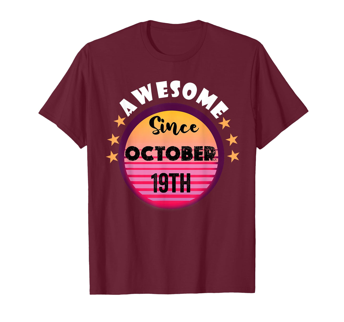 Awesome born on October 19 Birthday 19th October Vintage T-Shirt