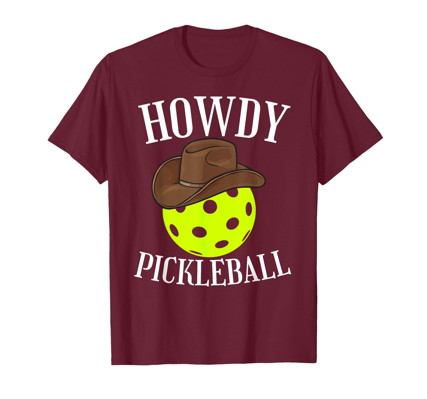 Howdy Pickleball Cowboy Cowgirl Western Pickleball Lover T-Shirt