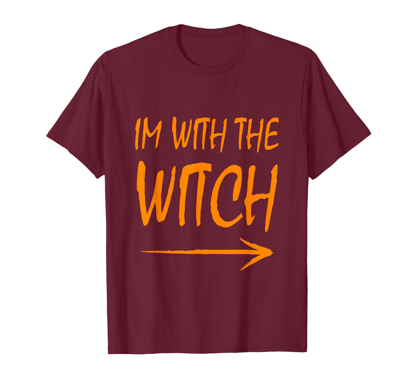 Im with The Witch Funny Halloween Costume Couple for Men T-Shirt