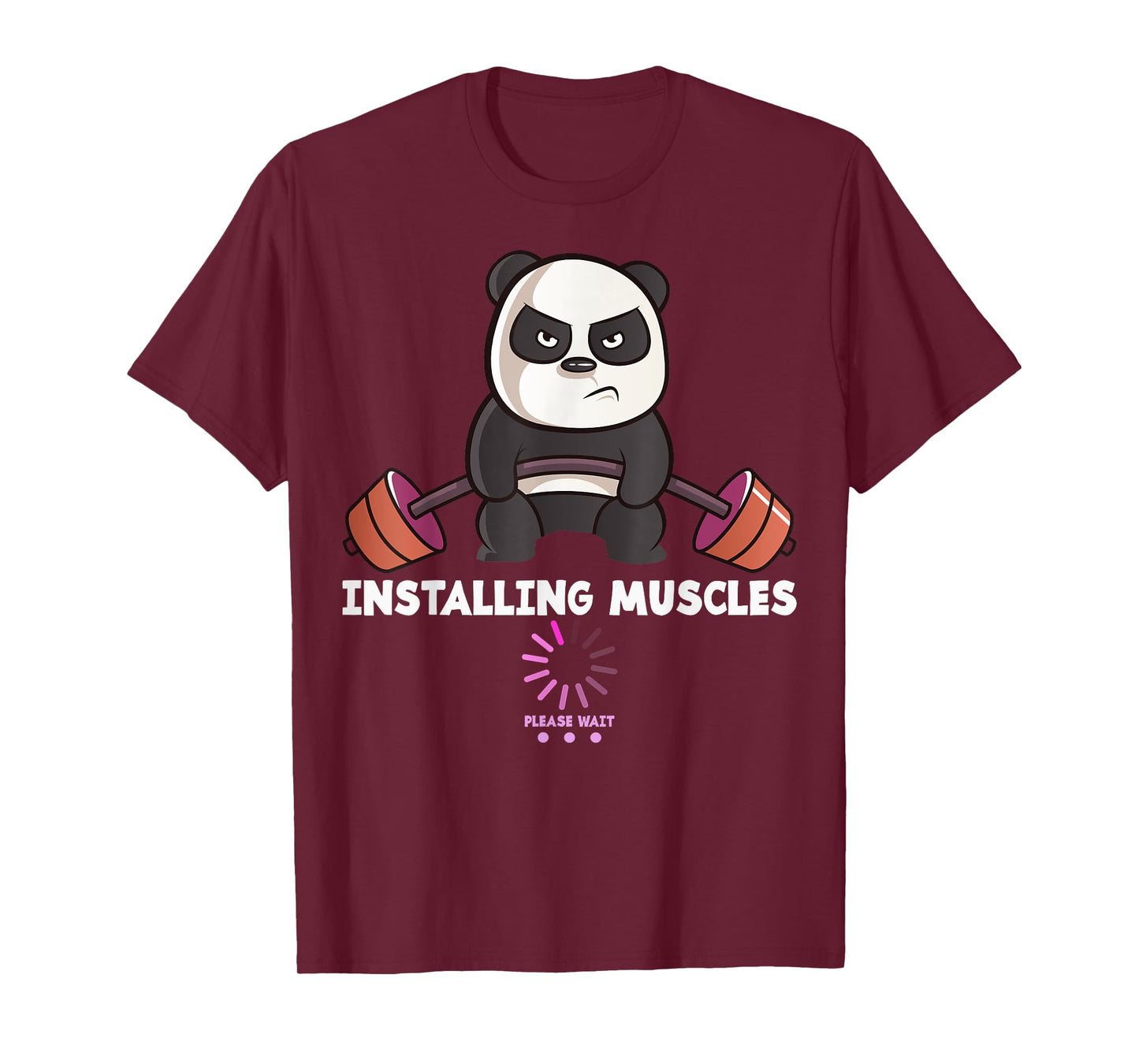 Panda Weightlifting Gym Workout Humor Deadlift Inspirational T-Shirt