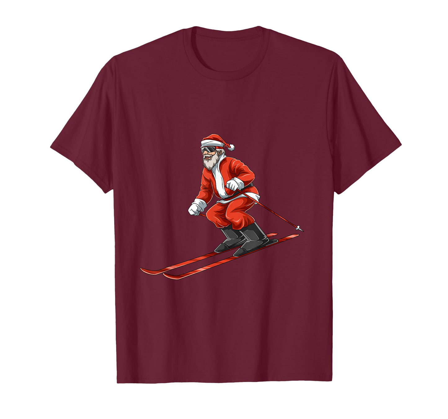 Santa Claus Retro Ski T-Shirt