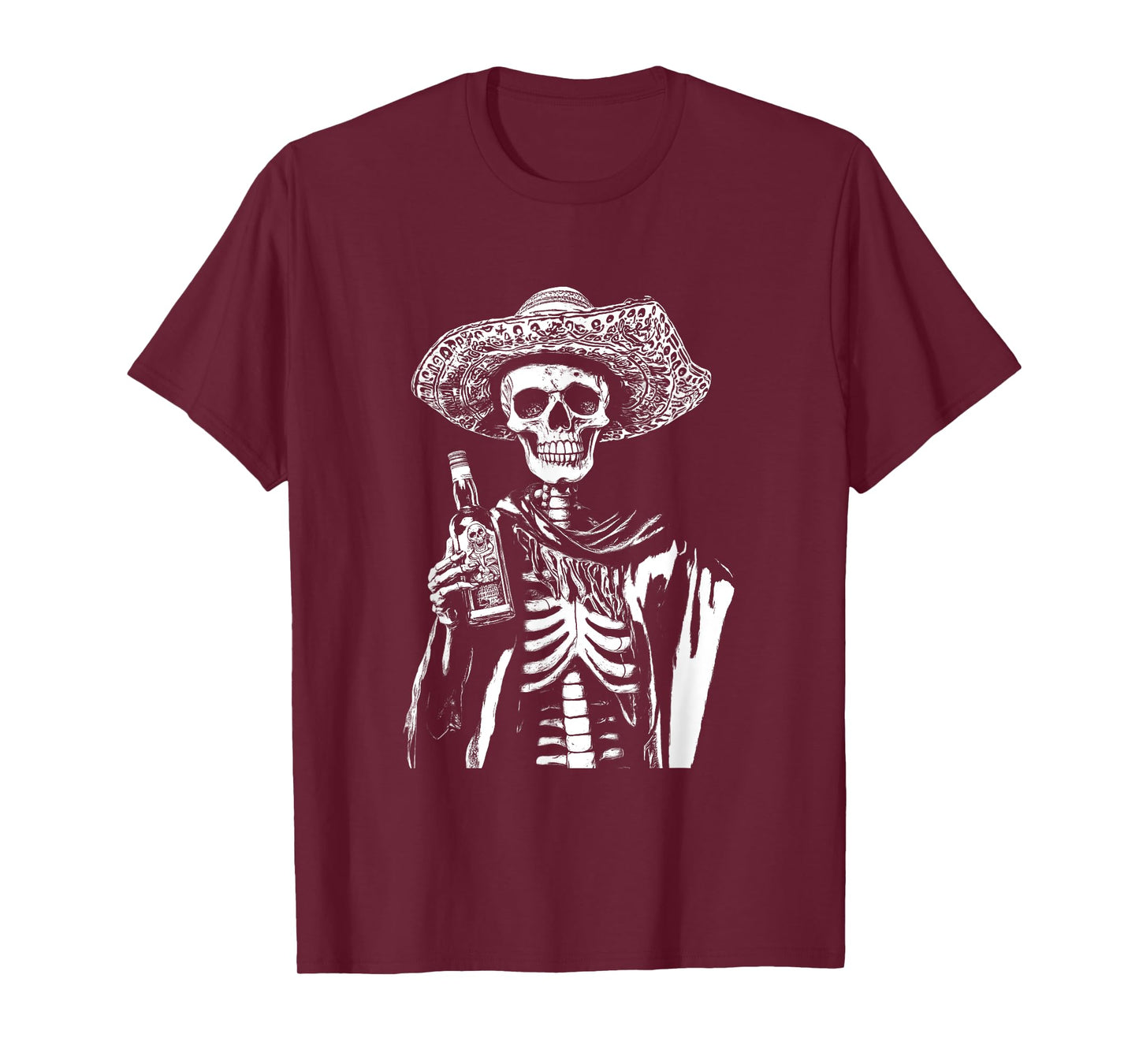 Vintage Skeleton Tequila Mexico Dia De Los Muertos Mexican T-Shirt