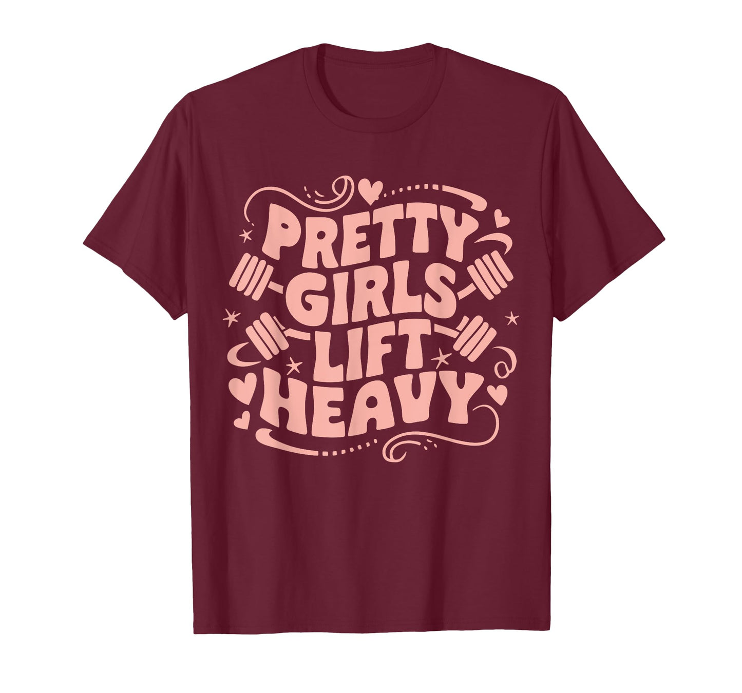 Weightlifting Fitness Gym Powerlifter Girl Pretty Girls Lift Heavy Black Women's Workout T-Shirt