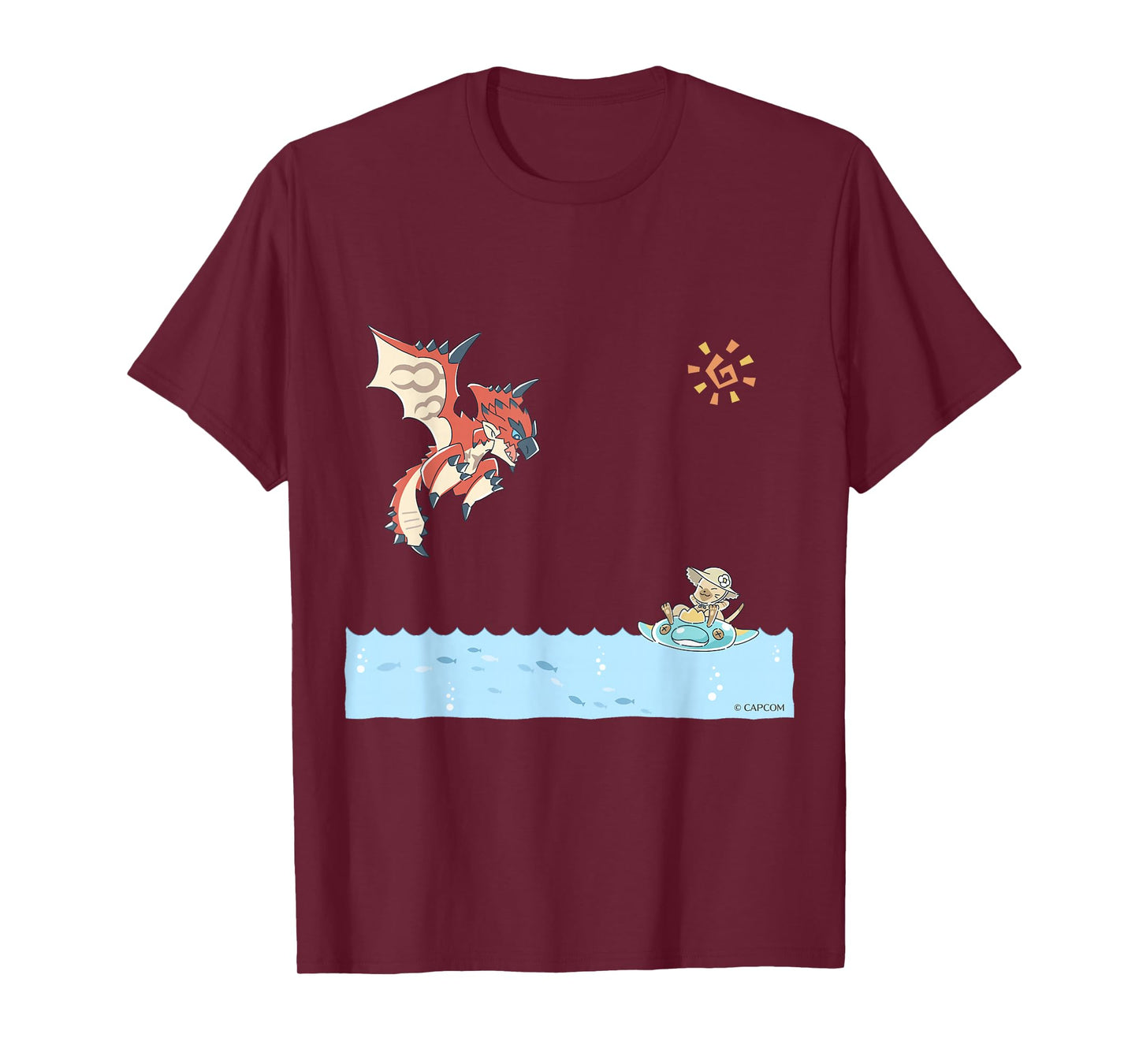 Monster Hunter Rathalos & Swimming Felyne T-Shirt
