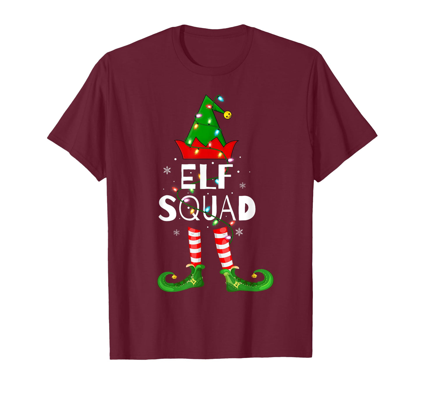 Elf Squad Xmas Matching Family Pajamas Funny Elf Christmas T-Shirt