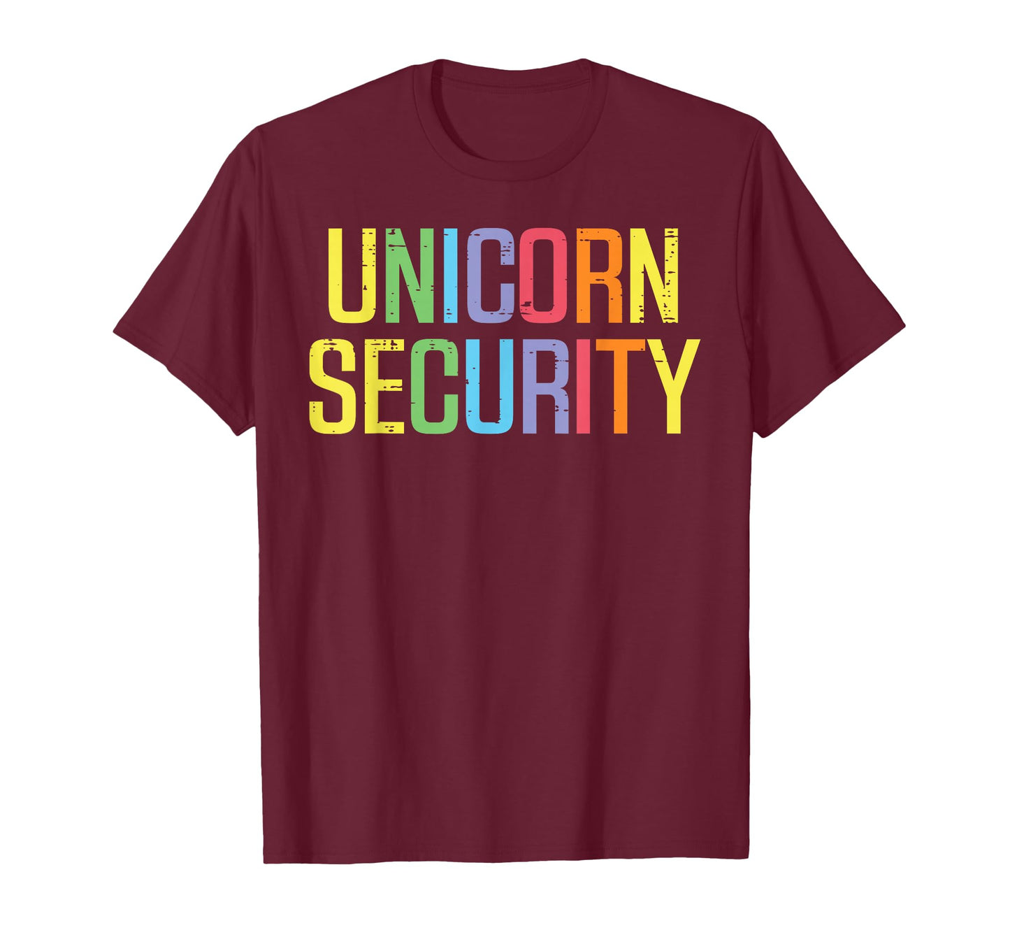 Halloween Unicorn Security Funny Costume Dad Men Boys Kids T-Shirt