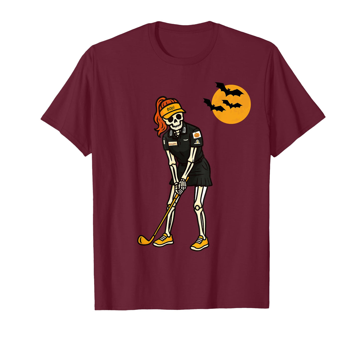 Halloween Golf Skeleton Vintage Funny Golf Halloween T-Shirt