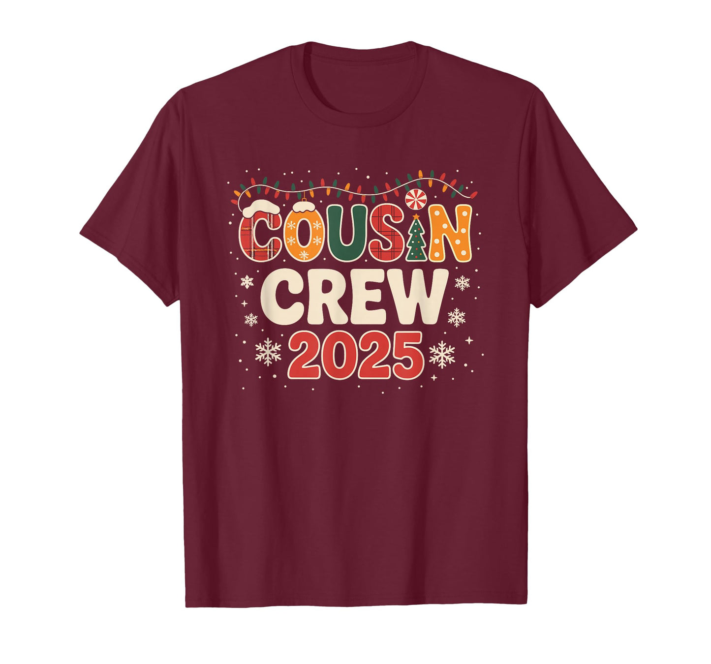 Cousin Crew Christmas 2025 Family Matching Xmas T-Shirt