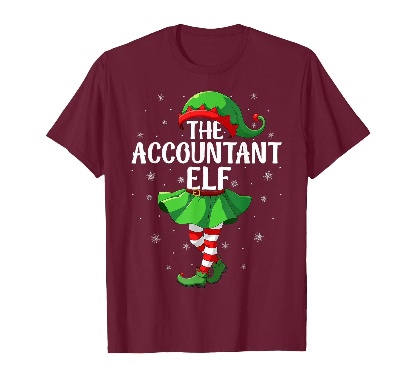 Accountant Elf Christmas Girls Women Elf Squad Xmas Family T-Shirt