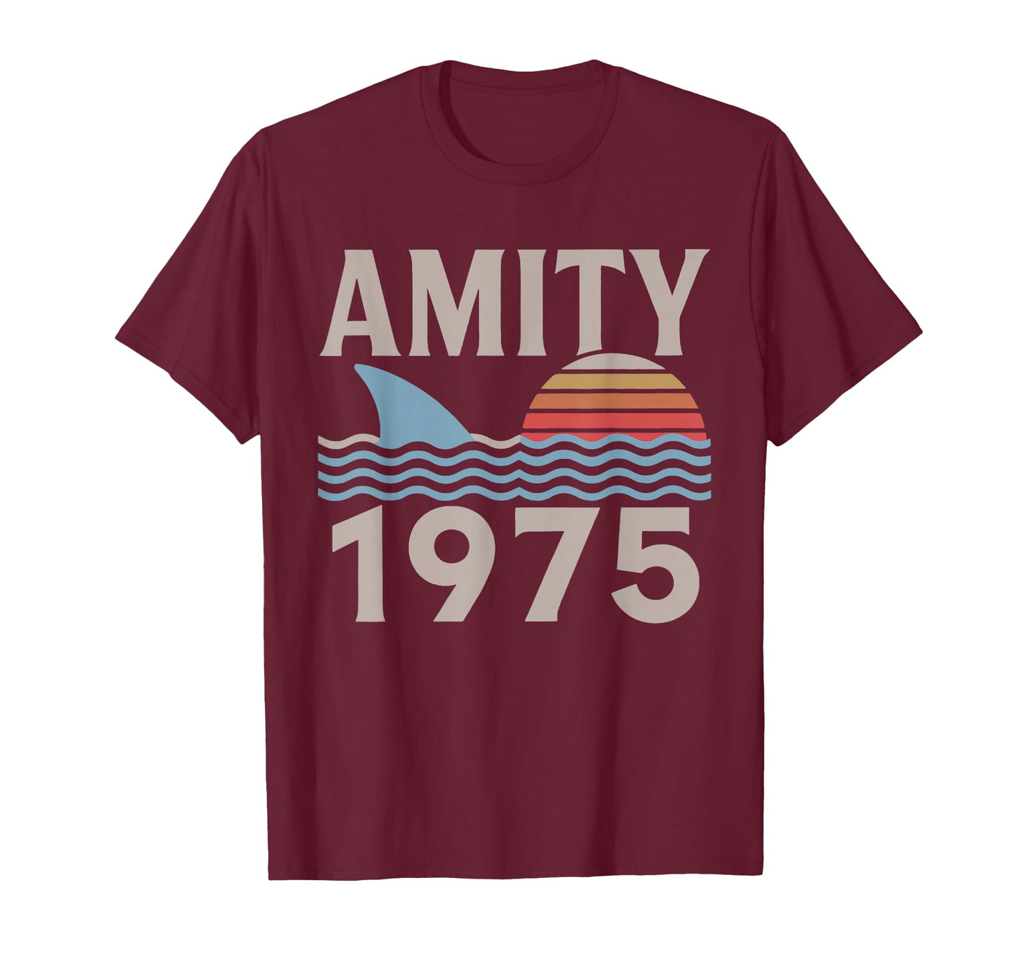 Vintage Amity 1975 Sunset Retro Sailboat Sunrise Summer T-Shirt