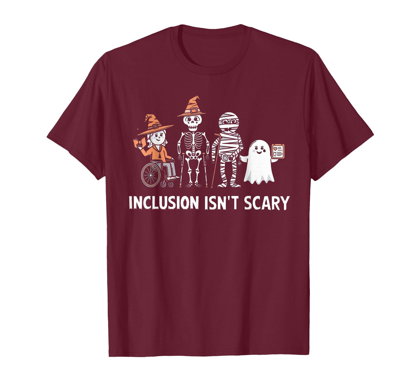 Inclusion Isn't Scary SLP Halloween Costume Sped Teacher T-Shirt