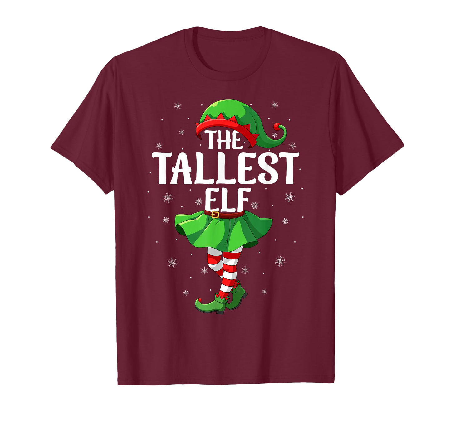 Tallest Elf Christmas Girls Women Elf Squad Xmas Family T-Shirt