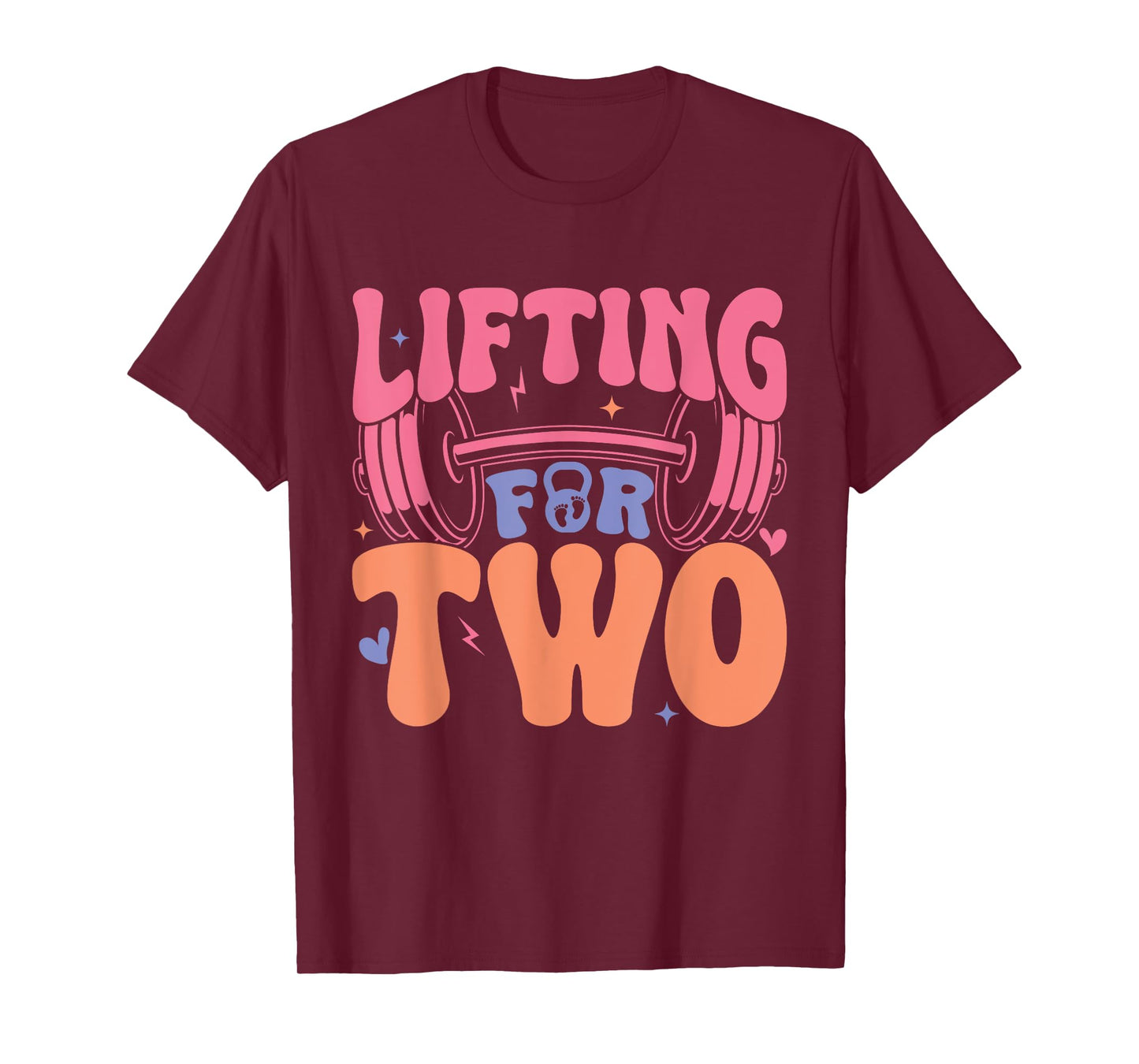 Lifting Two Pregnancy Expecting Gender Fitness Gym Workout T-Shirt