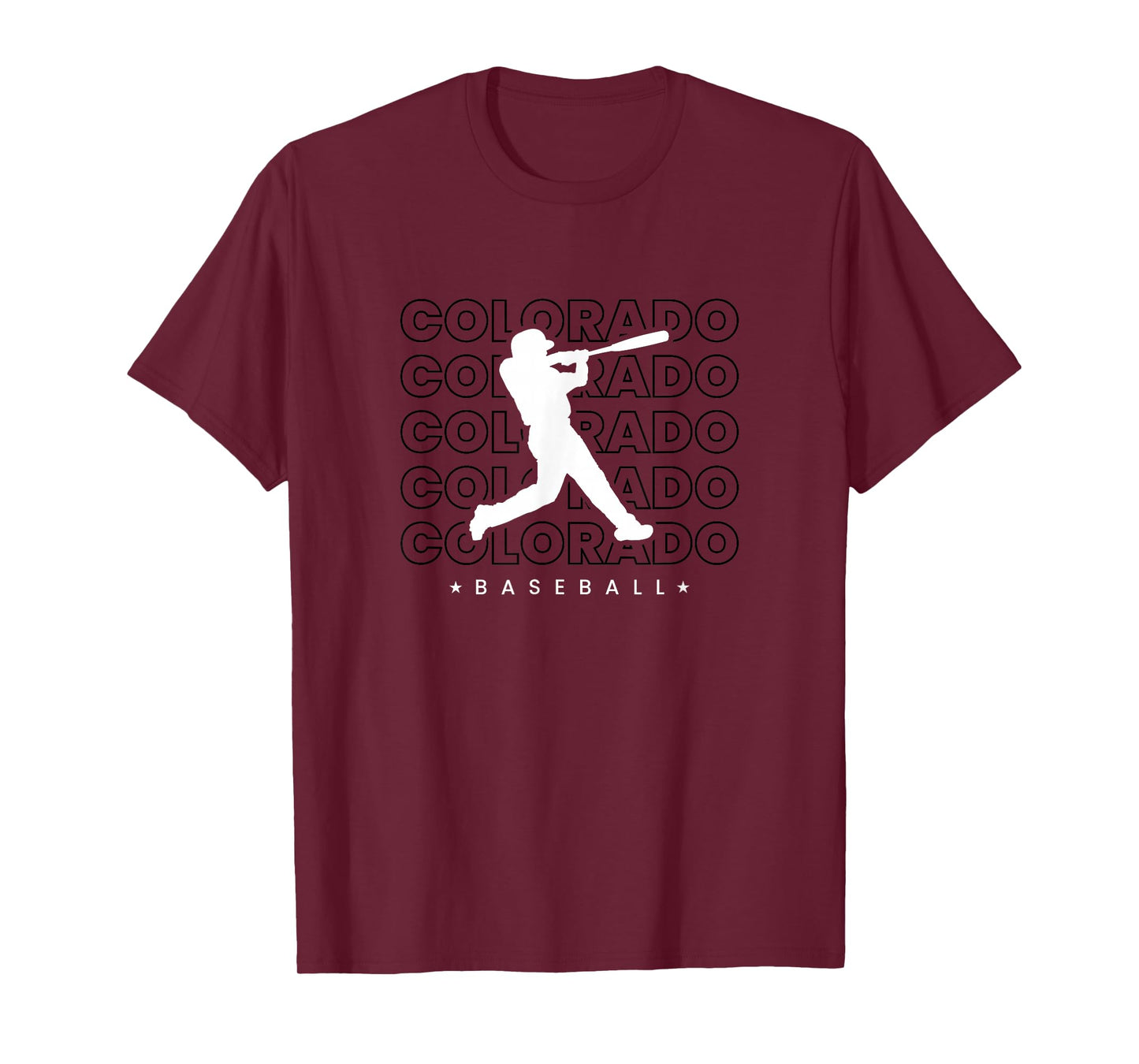 Colorado Baseball Minimalist Retro Player Baseball Lover T-Shirt