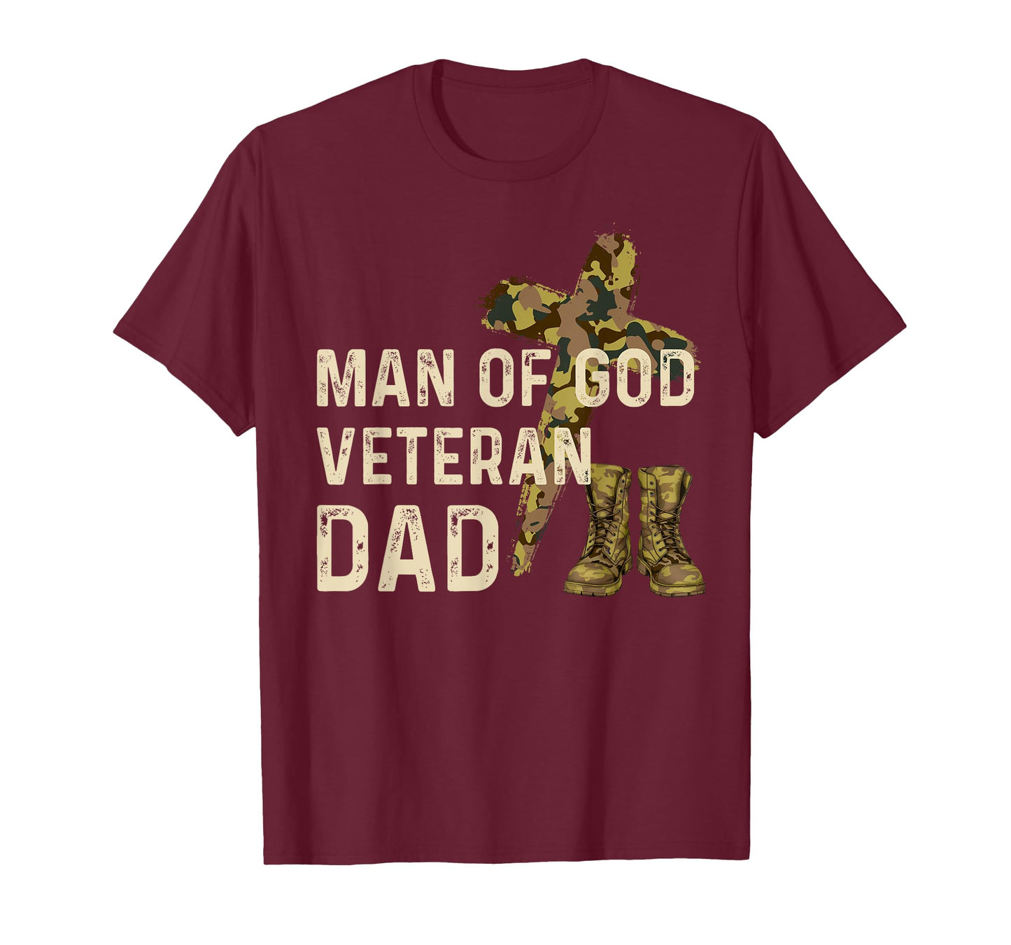 Man Of God Veteran Dad Christian Jesus Camouflage Army Camo T-Shirt