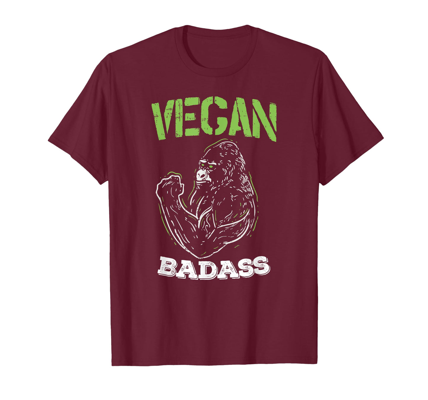 Vegan Badass Plant Powered Muscle Veggie Go Green Fitness T-Shirt