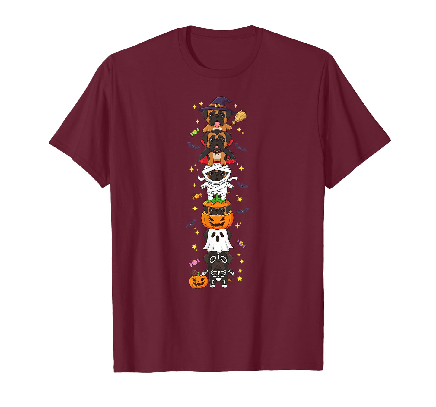 Funny Mastiff Witch Vampire Ghost Halloween Kids Mens Womens T-Shirt