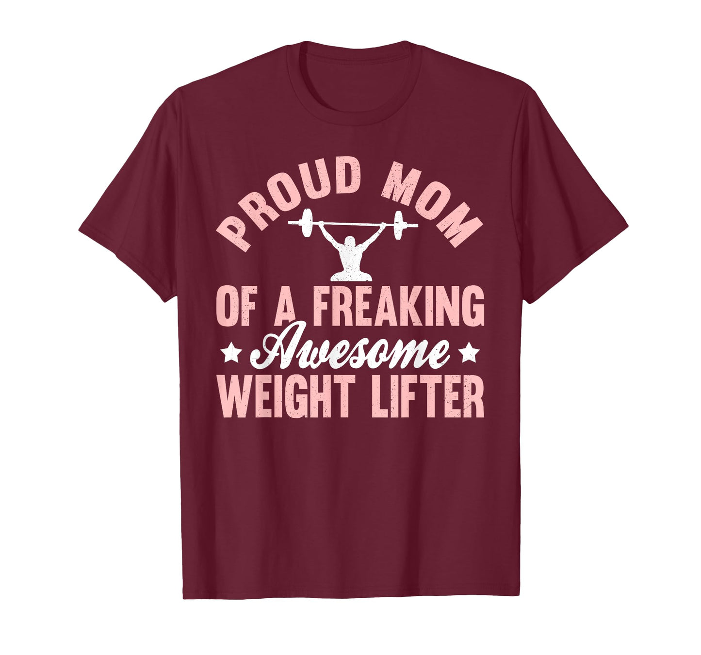 Weight Lifter Lifting Pumping Iron Powerlifting Mom Mother T-Shirt