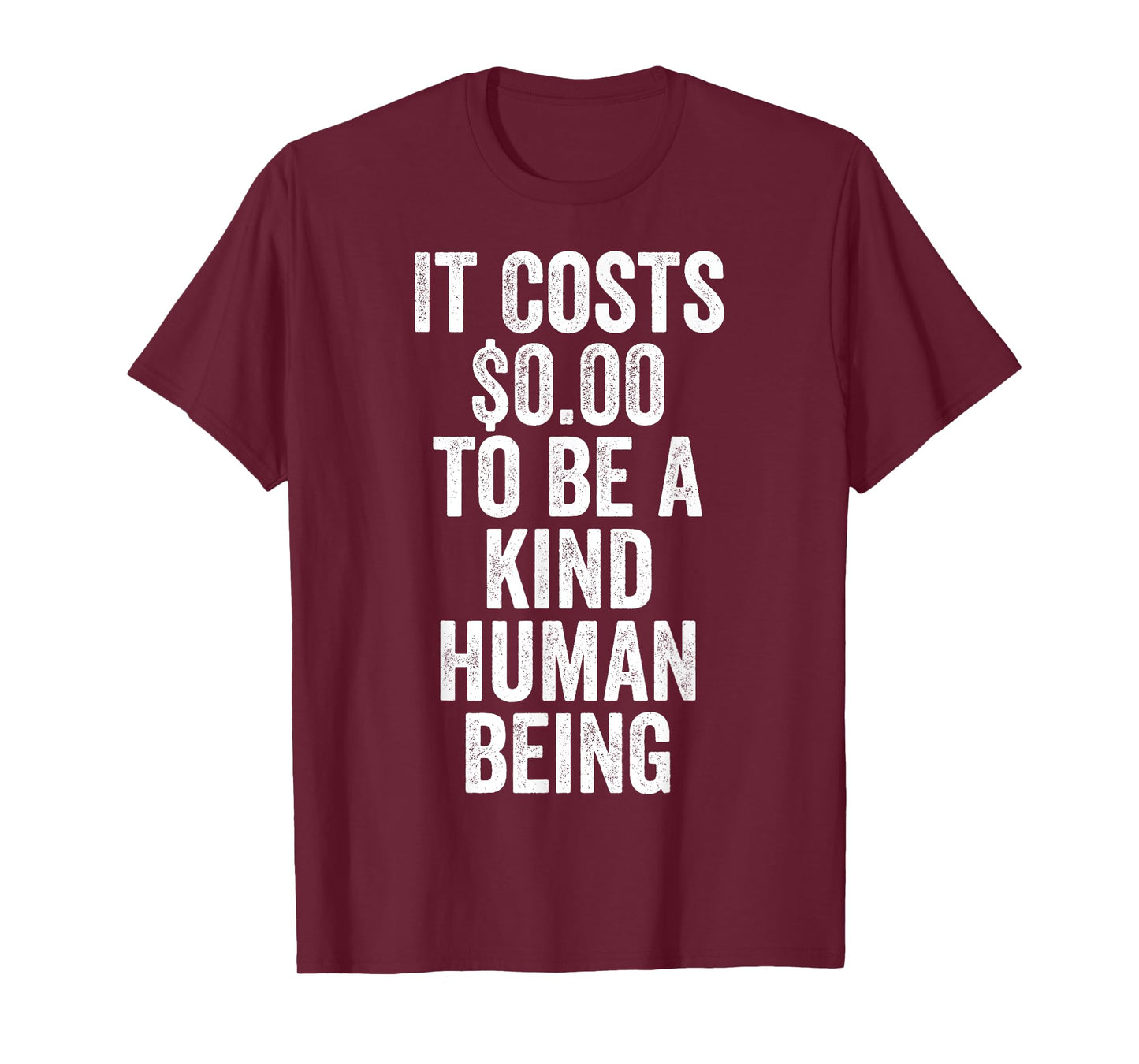 It Costs Zero Dollars To Be A Kind Human Being Give Kindness T-Shirt