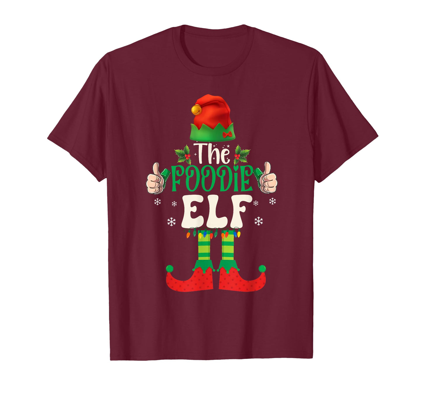 Funny The Foodie Elf Group Matching Family Christmas 2025 T-Shirt