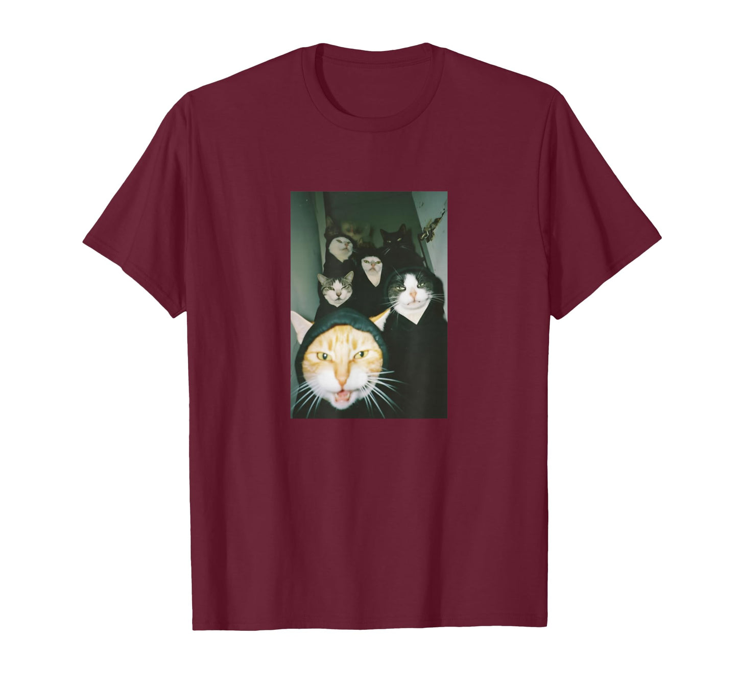 Funny Gangster Cats Thug Look Stare Cat Gang Meme T-Shirt