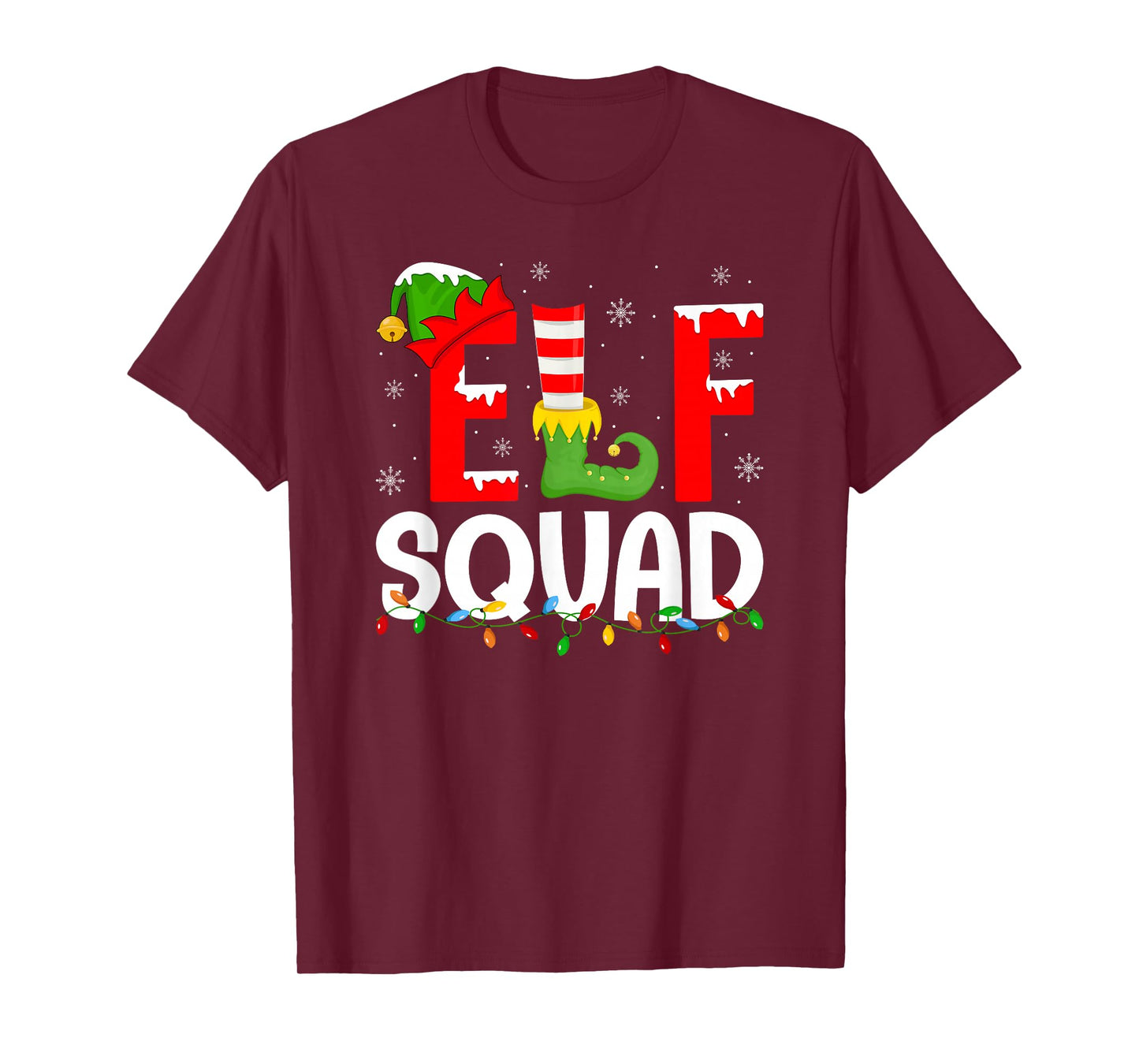 Elf Squad Christmas Pajamas Matching Family Men Women Xmas T-Shirt