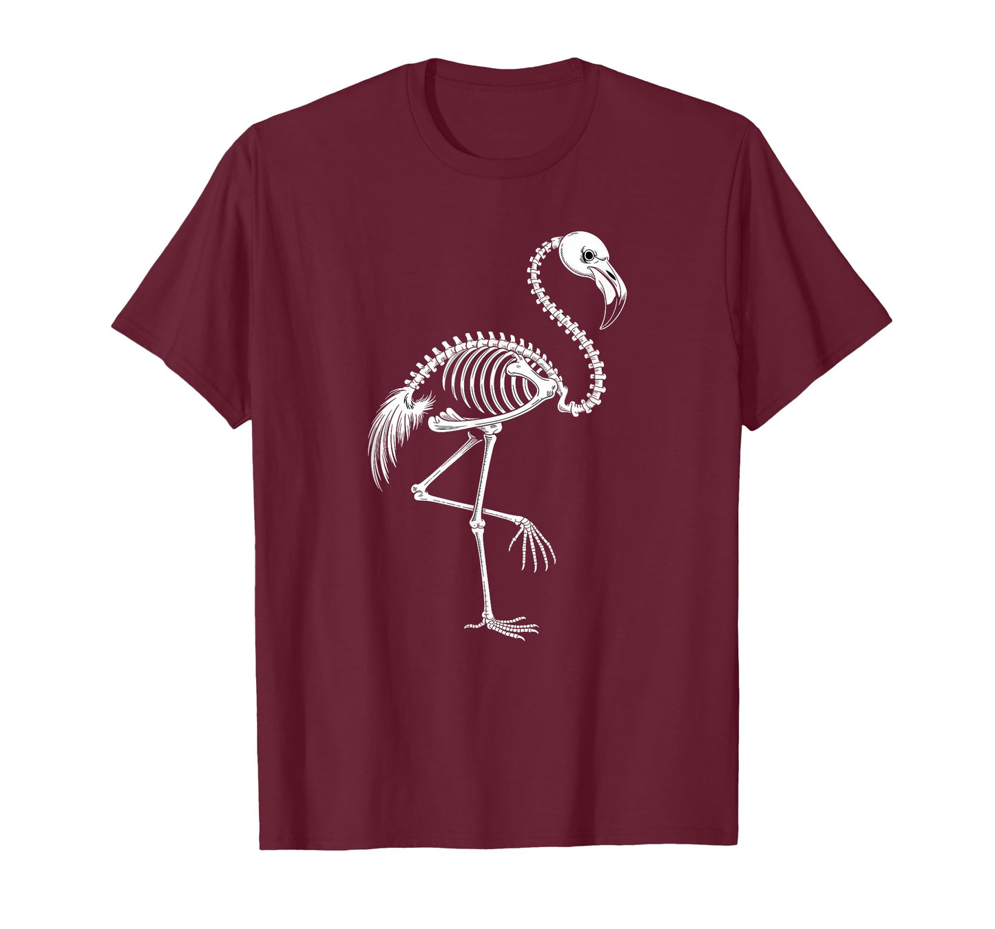 Amazing Spooky Creepy Halloween Flamingo Skeleton T-Shirt