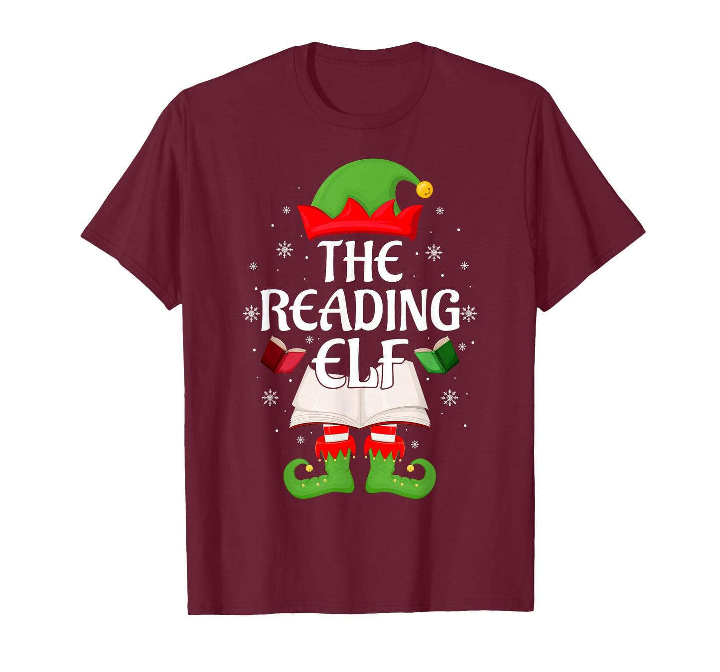 Reading Elf Xmas Matching Family Elf Squad Christmas T-Shirt