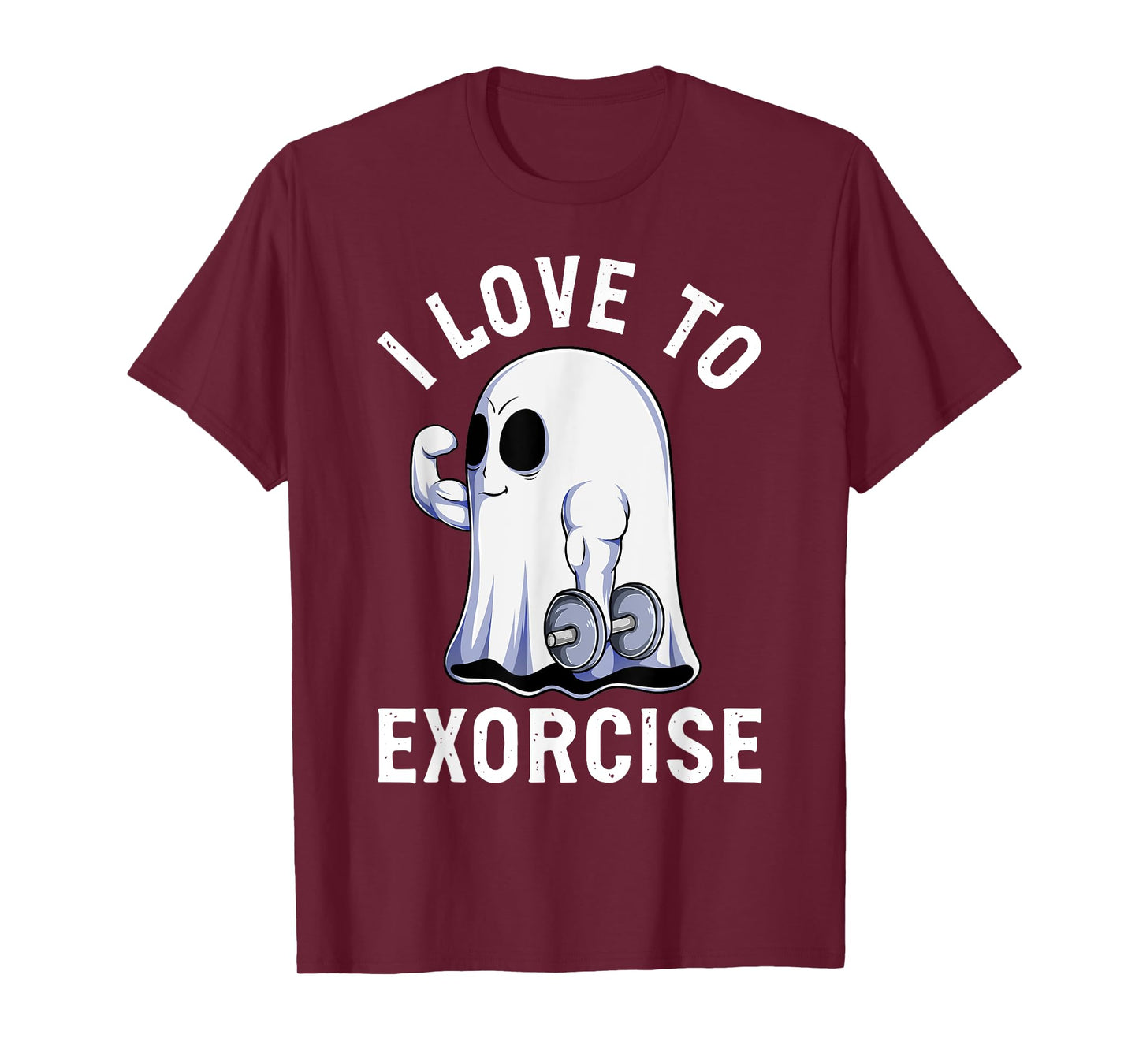 Ghost Funny Gym Workout Bodybuilding Humor Spooky Halloween T-Shirt