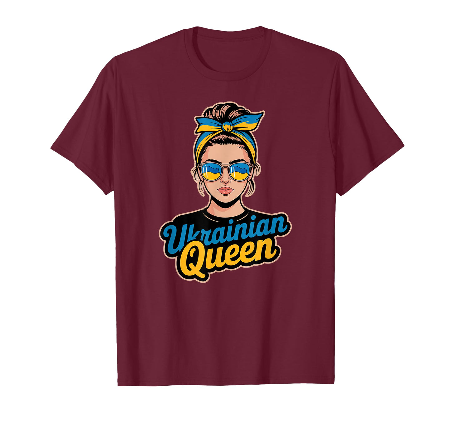 Ukraine Retro Style Woman Graphic Cultural Pride Art T-Shirt