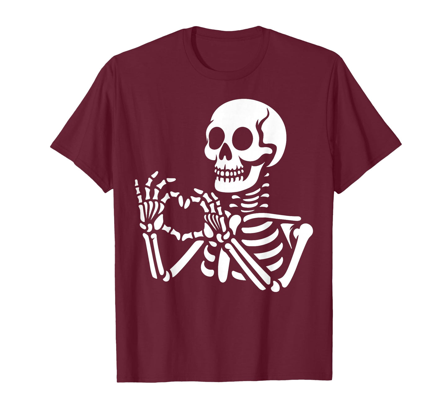 Skeleton Hands Heart Sign Retro Halloween Skeleton Hand Sign T-Shirt