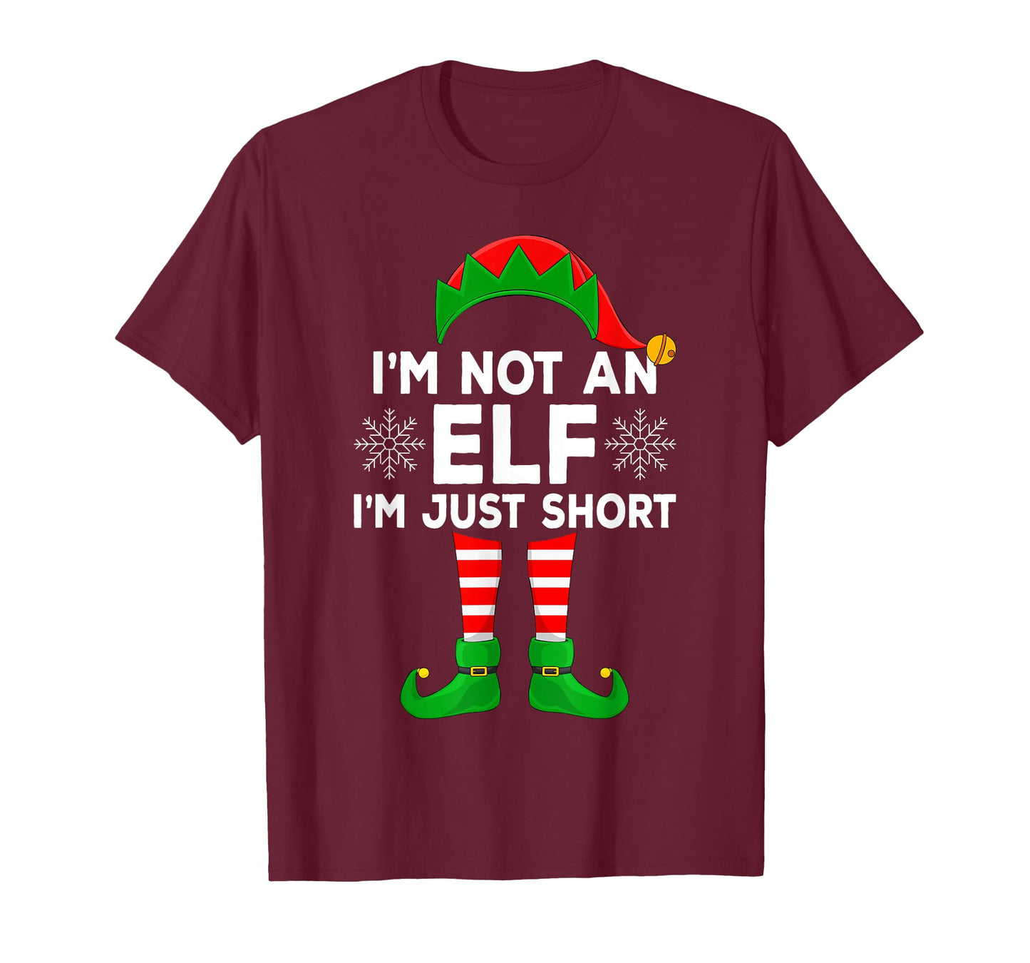 I'm Not an Elf I'm Just Short Matching Family Elf Christmas T-Shirt